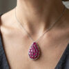 Grand Crimson Ruby Diamond Gold Pendant