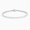 Half Bezel Set Lab Grown Diamond Tennis Bracelet with lab grown diamonds in 14k solid gold
