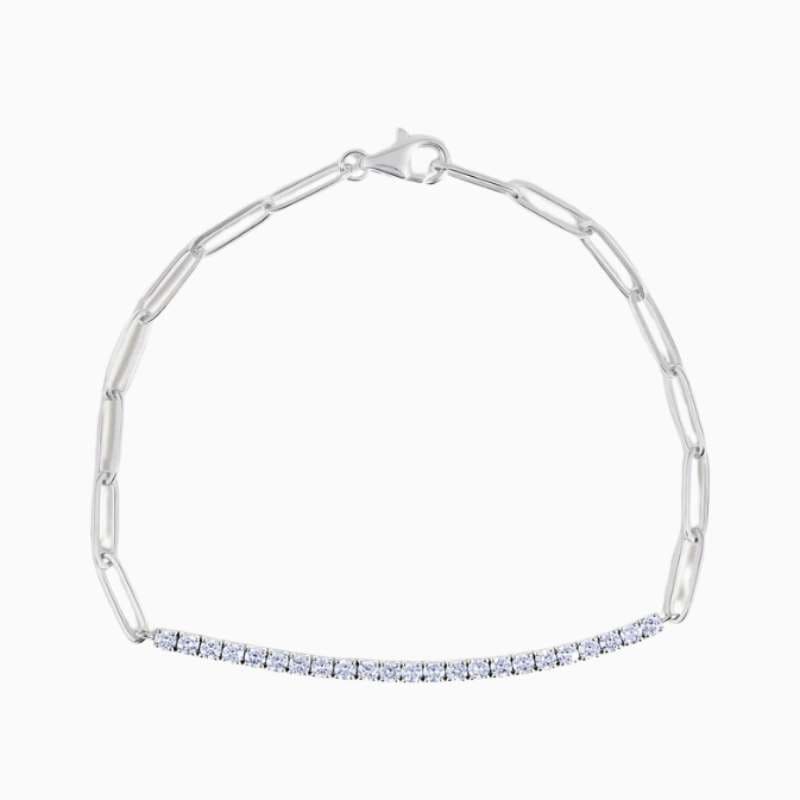 diamond tennis bracelet silver