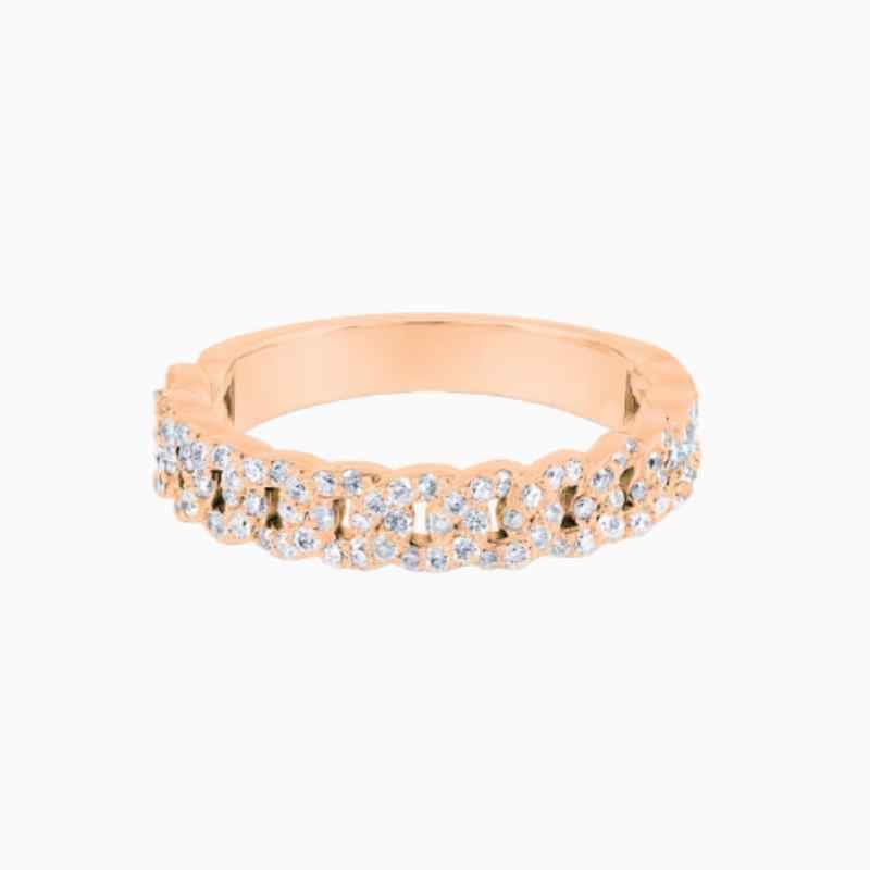 Halfway Cuban Natural Diamond Ring natural diamond jewelry