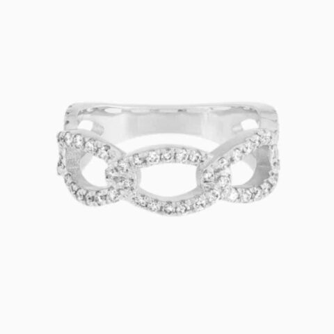 Halfway Curb Link Lab Grown Diamond Ring