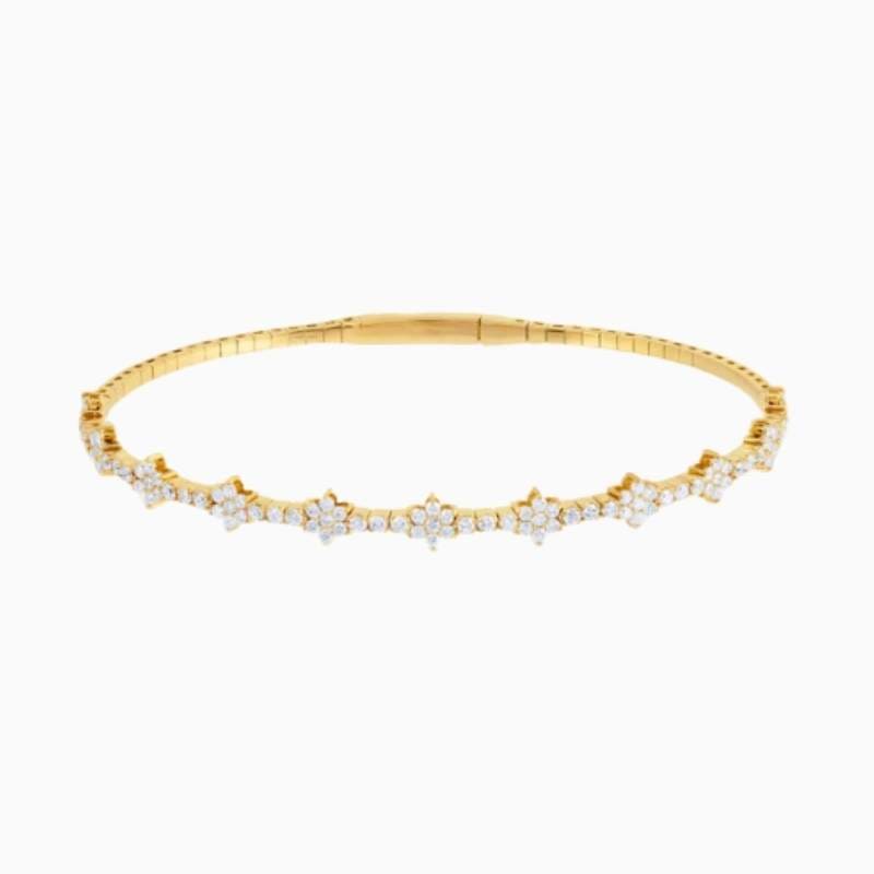 lab grown diamond bracelet golden
