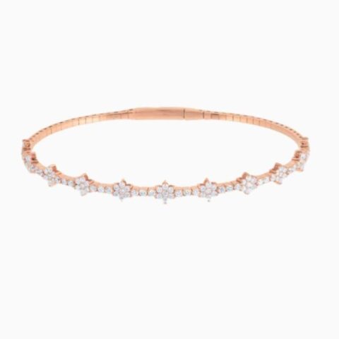 lab grown diamond bracelet rose gold