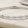 Halfway Flower Natural Diamond Flexible Bangle