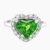 Natural Tsavorite ring in 18K White Gold