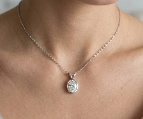 IGI Certified Round Cut Lab Grown Diamond Necklace