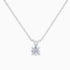 IGI certified solitaire Asscher cut lab grown diamond pendant necklace 14K gold