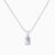 IGI certified solitaire emerald cut lab grown diamond pendant necklace 14K gold