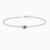 Lab Grown Diamond Evil Eye With Natural Sapphire Flexible Beaded Flower Bangle with lab grown diamonds in 14k solid gold