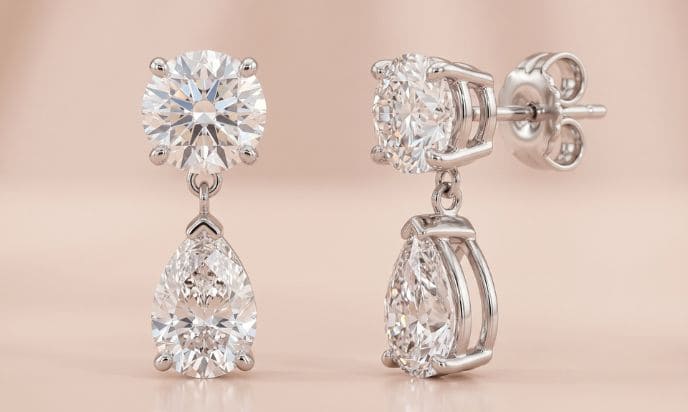 Lab-grown earring