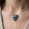 London Blue Topaz White Gold Pendant