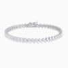 Marquise Shaped Illusion Lab Grown Diamond Tennis Bracelet with lab grown diamonds in 14k solid gold