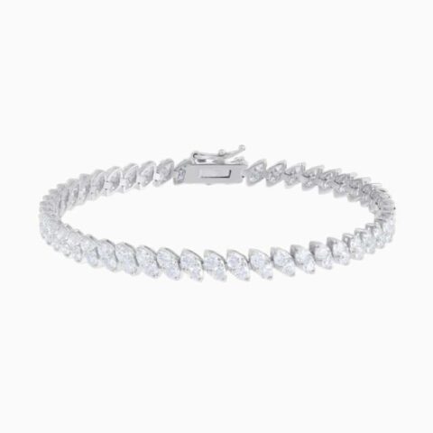 Marquise Shaped Illusion Natural Diamond Tennis Bracelet natural diamond jewelry