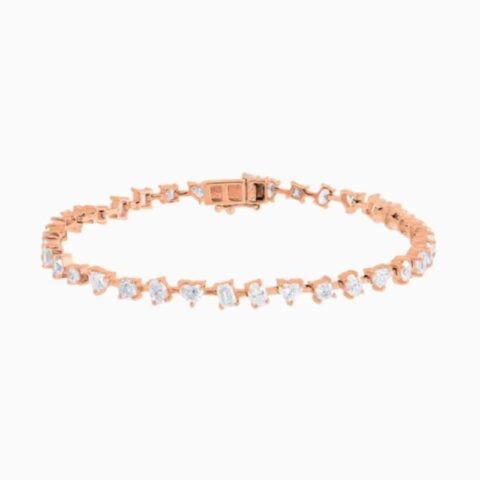 diamond tennis bracelet rose gold