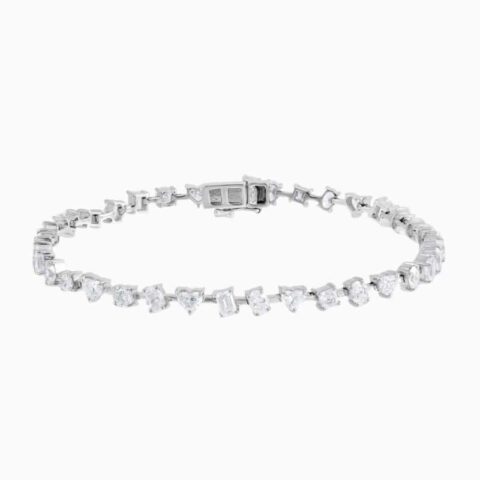 Multi Shape Natural Diamond Tennis Bracelet natural diamond jewelry