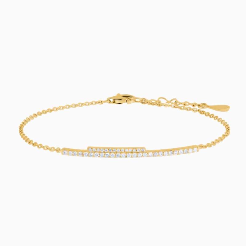dainty bar natural diamond bracelet