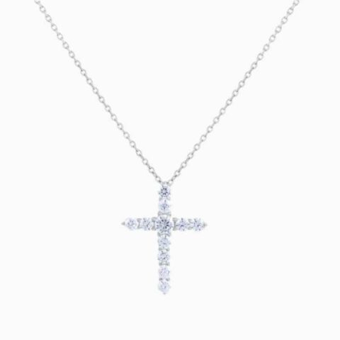 Natural Diamond Cross Necklace