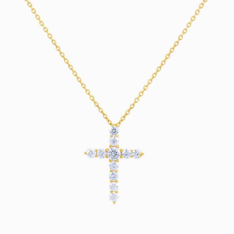 Shop natural diamond cross necklace