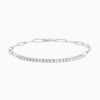 Half Paperclip And Natural Diamond Tennis Bracelet natural diamond jewelry