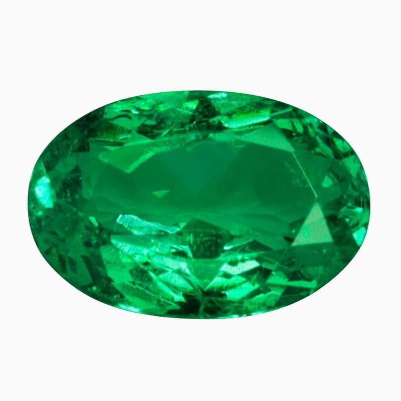 Natural Emerald oval gemstone