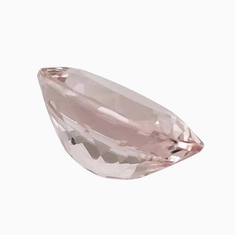 soft pink morganite oval gemstone
