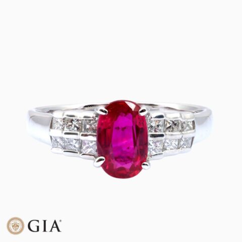 Natural Ruby oval ring