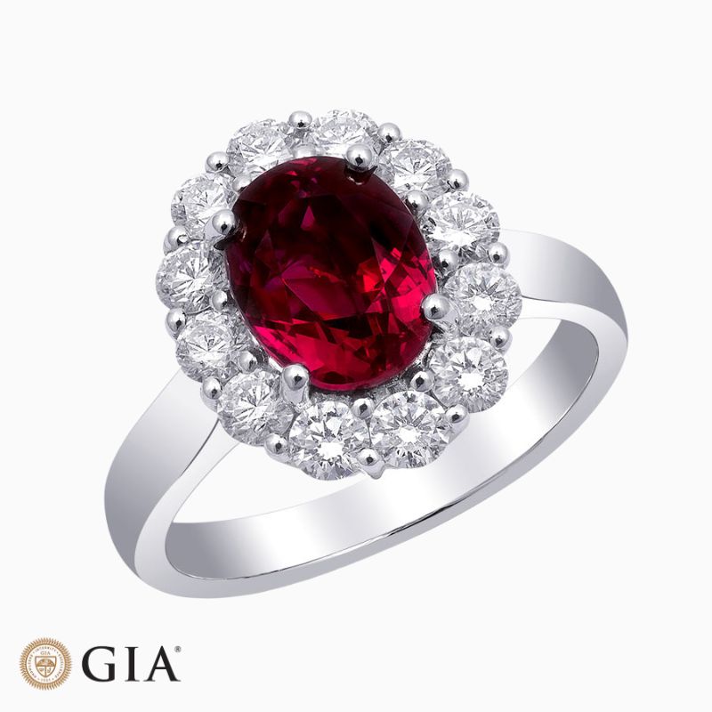 Natural Ruby oval ring