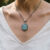 Ocean Glow Paraiba Agate Silver Pendant