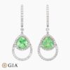 Paraiba Tourmaline diamond earrings in 18K White Gold
