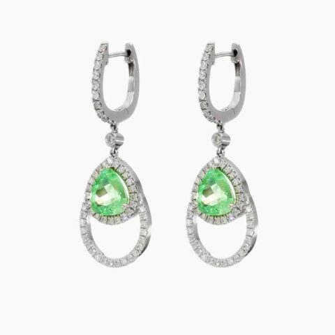 Paraiba Tourmaline diamond earrings