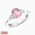 Natural Padparadscha Sapphire oval ring