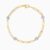 Paperclip And Lab Grown Diamond Bezel Bracelet with lab grown diamonds in 14k solid gol
