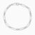 Paperclip And Lab Grown Diamond Station Bracelet with lab grown diamonds in 14k solid gold