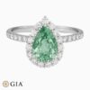 Natural Paraiba Tourmaline pear ring