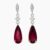 Rubellite diamond earrings in 14K White Gold