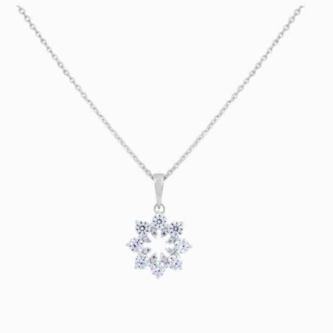 Petite Snowflake Natural Diamond Necklace natural diamond jewelry