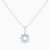 Petite snowflake lab grown diamond pendant necklace 14K gold