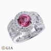 Natural Pink Sapphire round ring