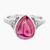 Natural Pink Tourmaline ring in 18K White Gold