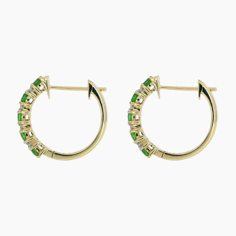 Golden Grace Tsavorite Diamond Earrings