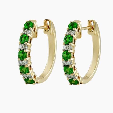 Tsavorite diamond earrings