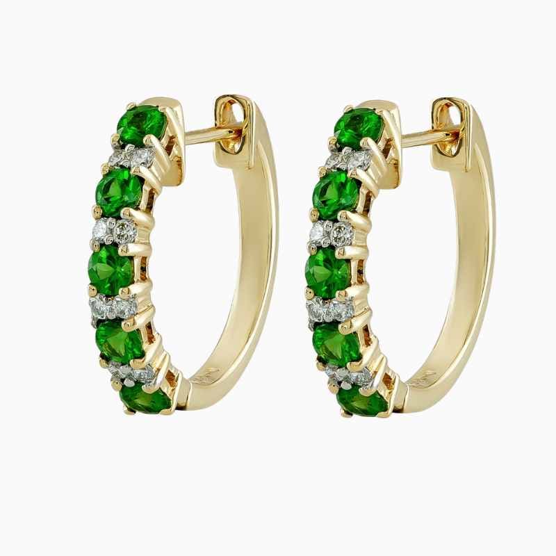 Tsavorite diamond earrings