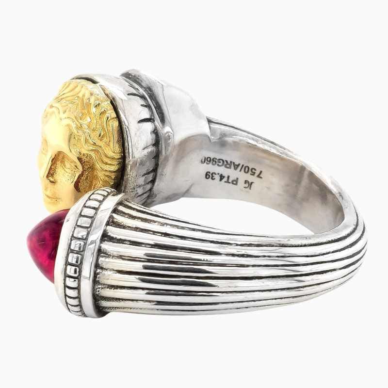 natural rubellite ring
