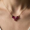 Raspberry Rubellite Yellow Gold Pendant