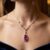 Rosefire Pink Tourmaline Diamond Pendant