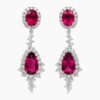 Fuchsia Bloom Rubellite Diamond Earrings