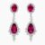 Fuchsia Bloom Rubellite Diamond Earrings