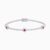 Lab Grown Diamond Tennis Bracelet With Colour Stone Centred Flower Clusters with lab grown diamonds in 14k solid gold
