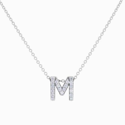 Signature Alphabet Natural Diamond Necklace natural diamond jewelry