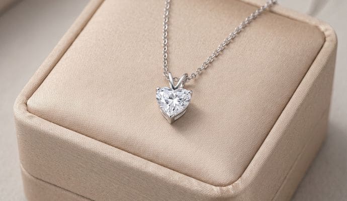 IGI Heart Cut Lab Diamond Pendant